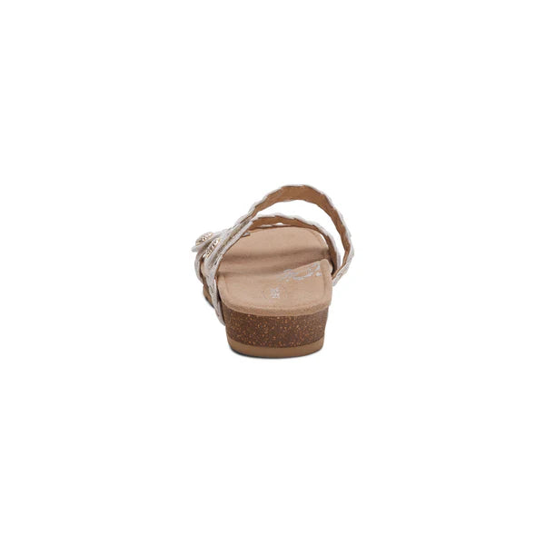 WOMEN'S AETREX JOSIE BRAIDED SLIDE | CHAMPAGNE
