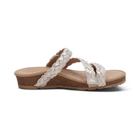 WOMEN'S AETREX JOSIE BRAIDED SLIDE | CHAMPAGNE