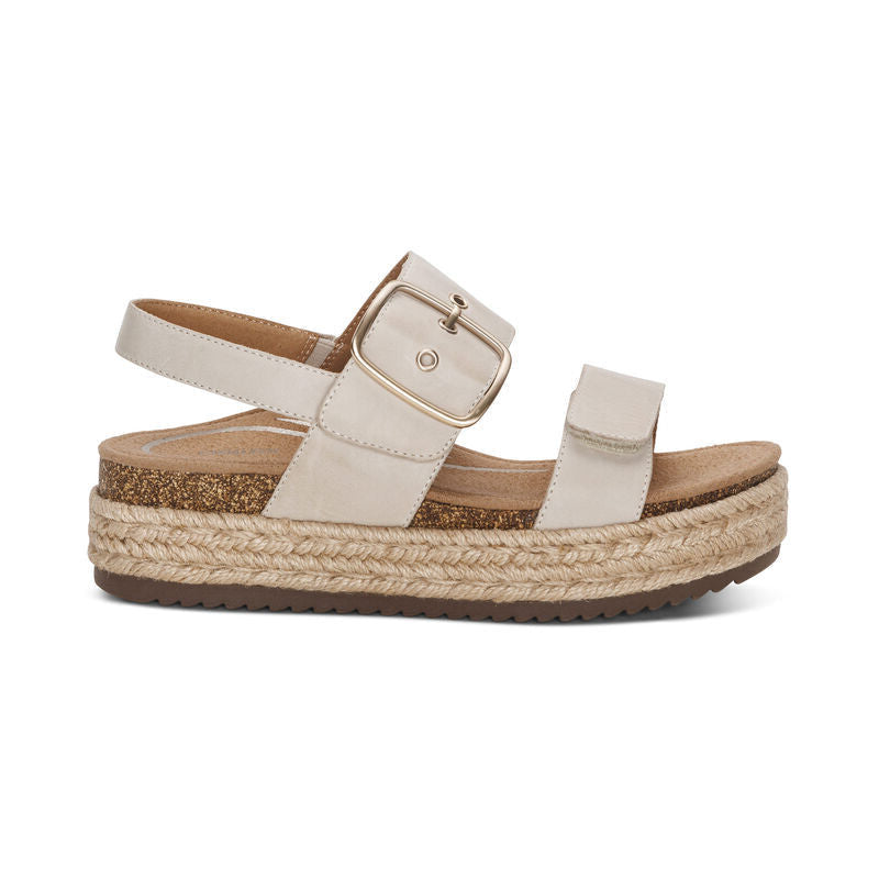 WOMEN'S AETREX VANIA ARCH SUPPORT PLATFORM SANDAL | CREAM