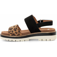 WOMEN'S ARA MARBELLA SANDAL | BLACK / LEOPARD