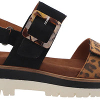 WOMEN'S ARA MARBELLA SANDAL | BLACK / LEOPARD