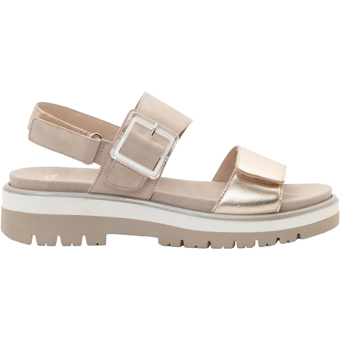 WOMEN'S ARA MARBELLA SANDAL | SAND / METALLIC LEATHER 09