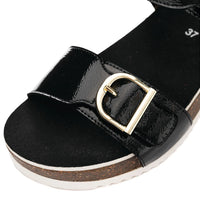 WOMEN'S ARA NOVA ADJUSTABLE WEDGE SANDAL | BLACK 01