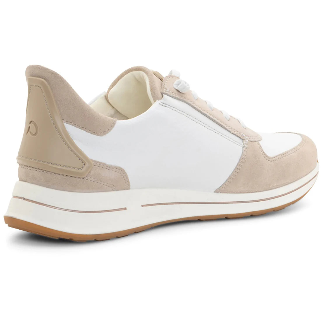 WOMEN'S ARA OVATION SNEAKER | WHITE CALF LEATHER / SHELL SUEDE