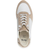 WOMEN'S ARA OVATION SNEAKER | WHITE CALF LEATHER / SHELL SUEDE