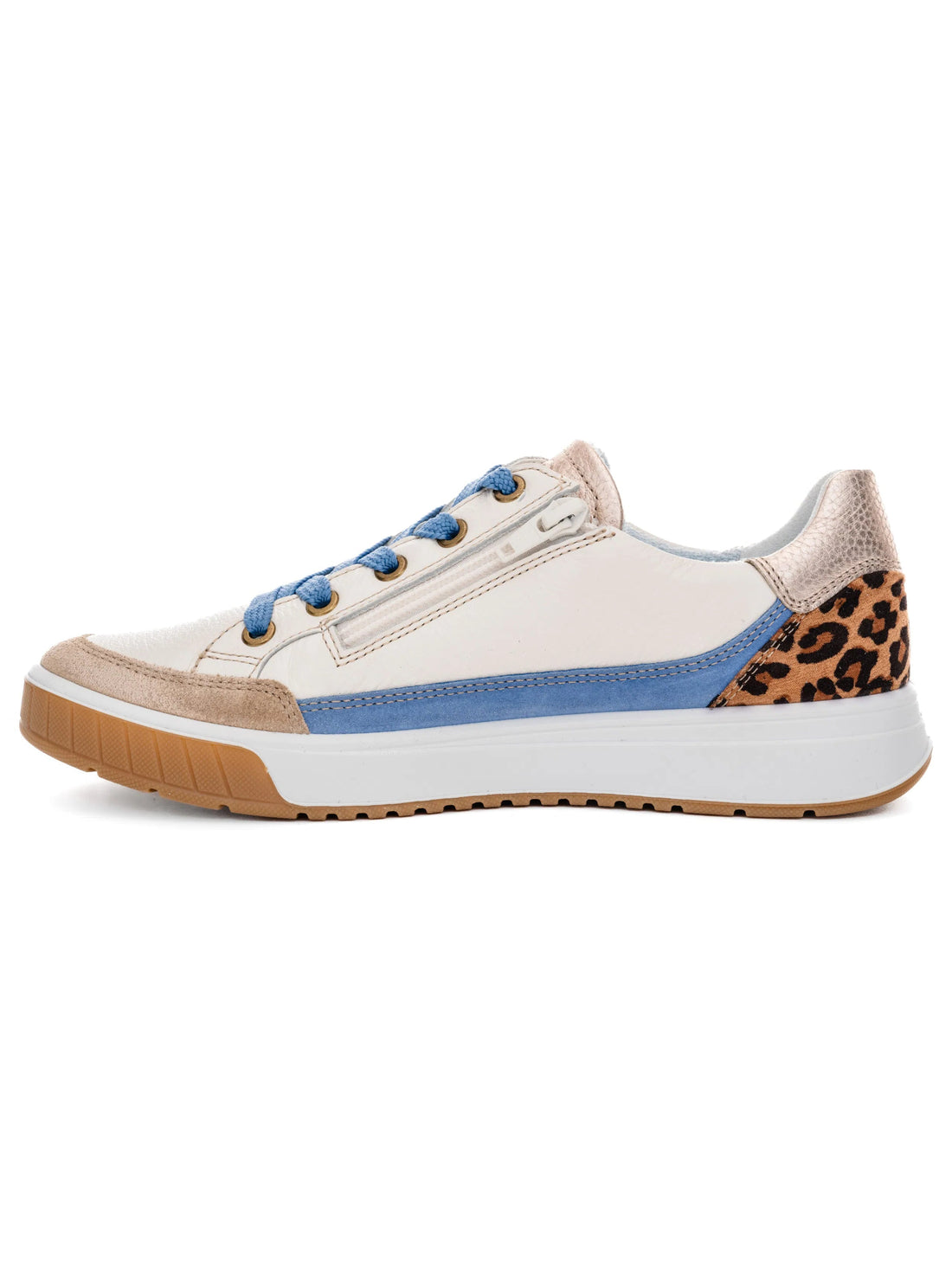 WOMEN'S ARA RIO SNEAKER | CREAM / SAND / AZURE BLUE
