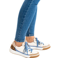 WOMEN'S ARA RIO SNEAKER | CREAM / SAND / AZURE BLUE