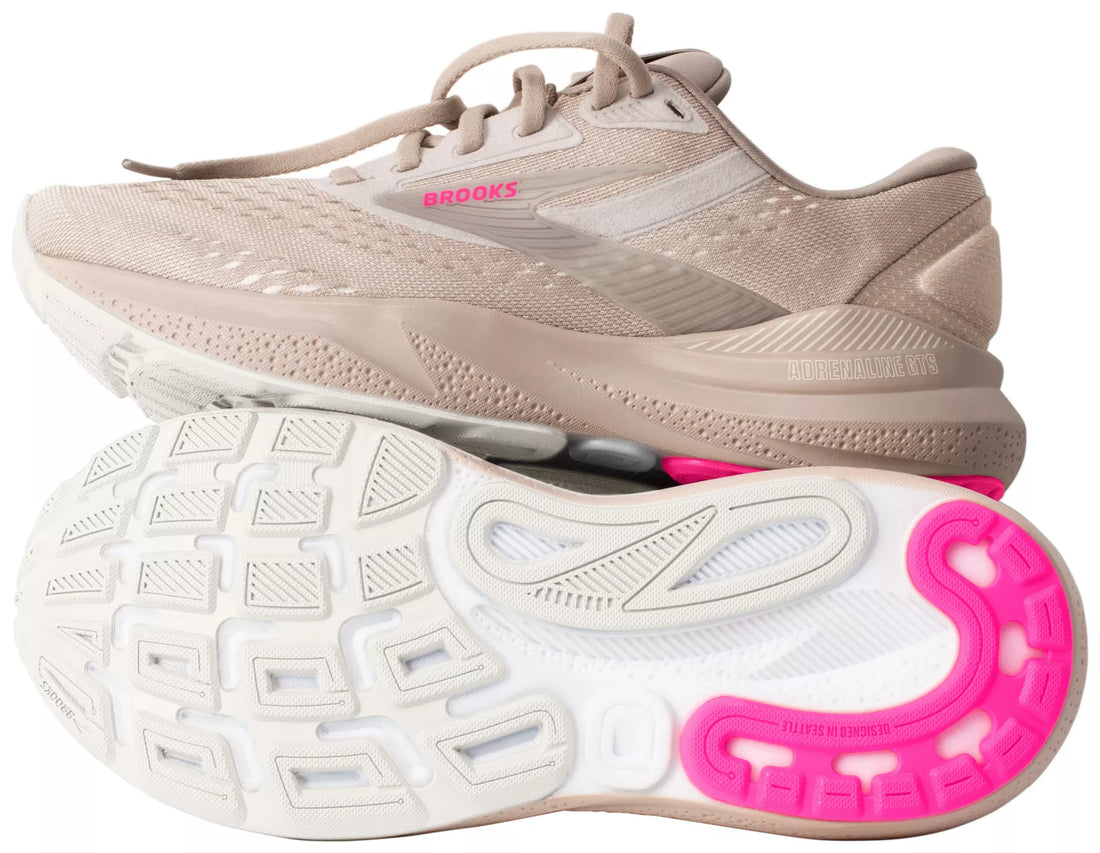 WOMEN'S BROOKS ADRENALINE GTS 24 | CHATEAU GREY / COCONUT / PINK