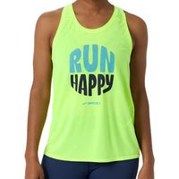 WOMEN'S BROOKS DISTANCE TANK 3.0 | NEO YELLOW / RUN HAPPY