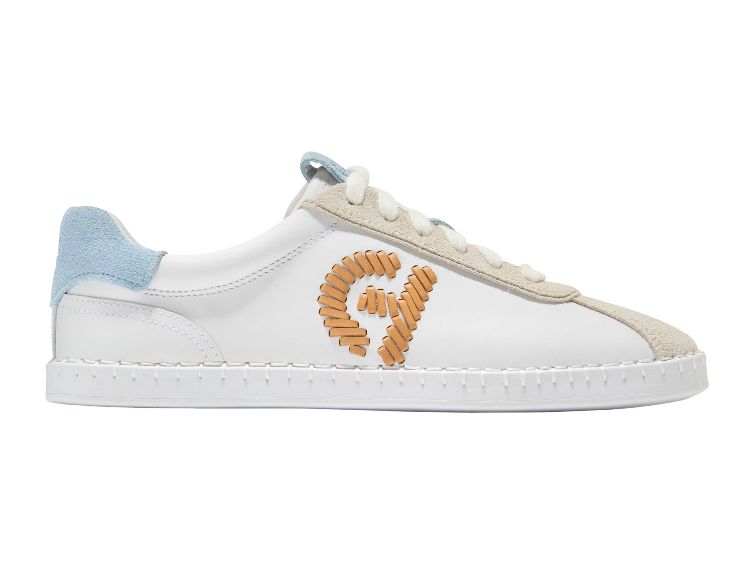 WOMEN'S COLE HAAN GRANDPRO ACELIA SNEAKER | WHITE / SKYWAY SUEDE