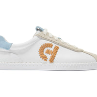 WOMEN'S COLE HAAN GRANDPRO ACELIA SNEAKER | WHITE / SKYWAY SUEDE