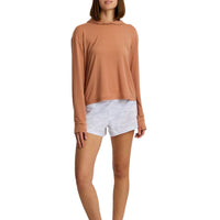 WOMEN'S FREE FLY BAMBOO-LINED ACTIVE BREEZE SHORT - 3" | SEASMOKE CAMO CLOUD GREY