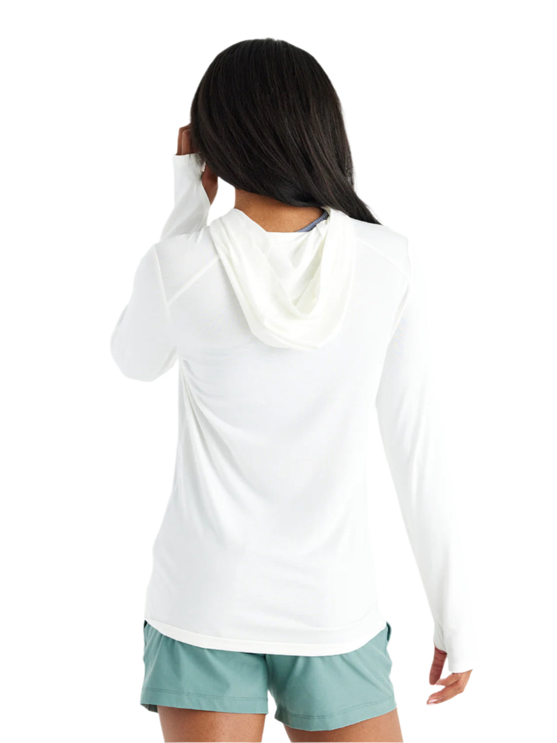 WOMEN'S FREE FLY BAMBOO SHADE HOODIE II | BRIGHT WHITE