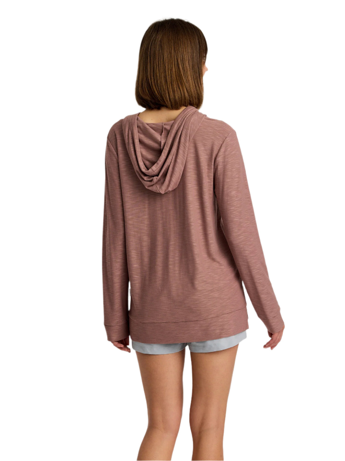 WOMEN'S FREE FLY BAMBOO SLUB HOODIE | FIG