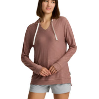 WOMEN'S FREE FLY BAMBOO SLUB HOODIE | FIG