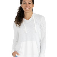 WOMEN'S FREE FLY BAMBOO SLUB HOODIE | SEA SALT