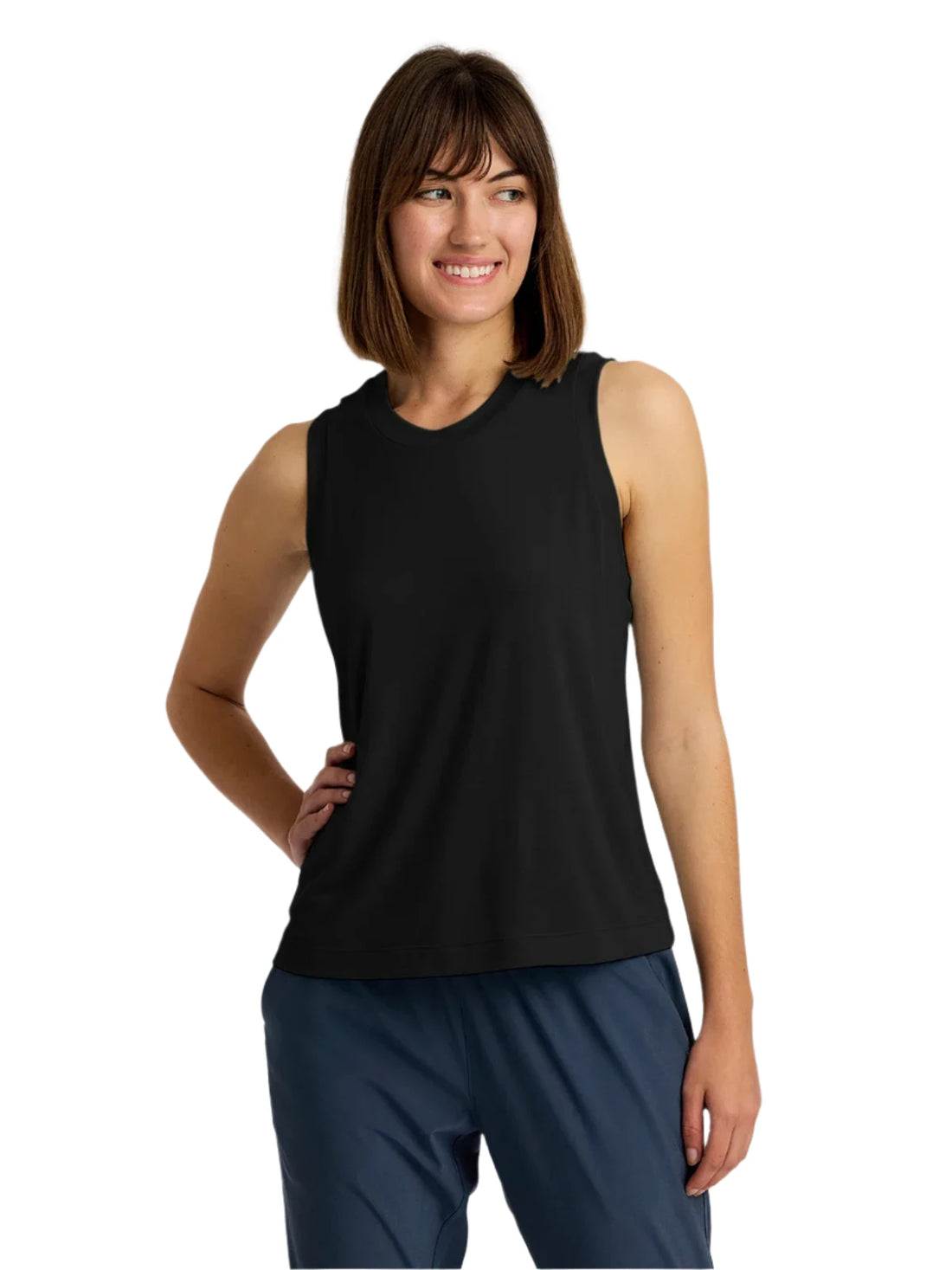 WOMEN'S FREE FLY ELEVATE LIGHTWEIGHT TANK | BLACK