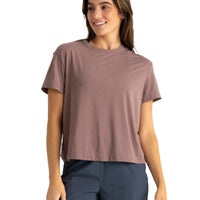 WOMEN'S FREE FLY ELEVATE LIGHTWEIGHT TEE | FIG