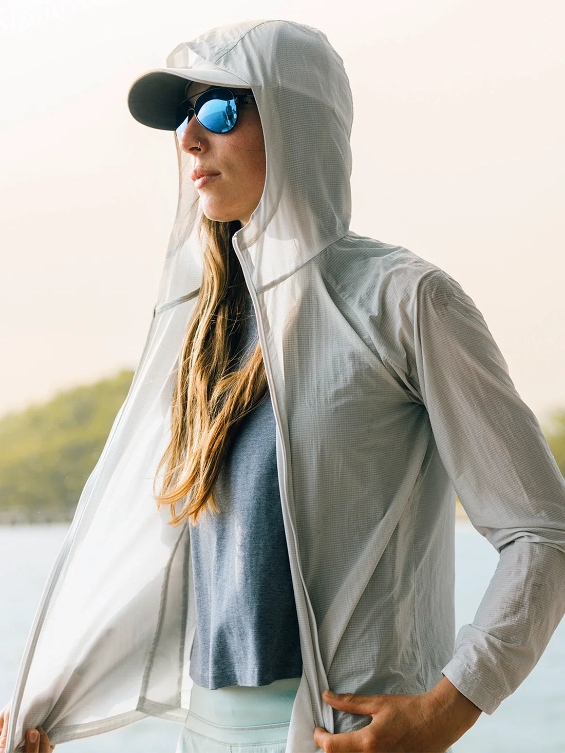 WOMEN'S FREE FLY HEADWIND JACKET | LIGHT GREY