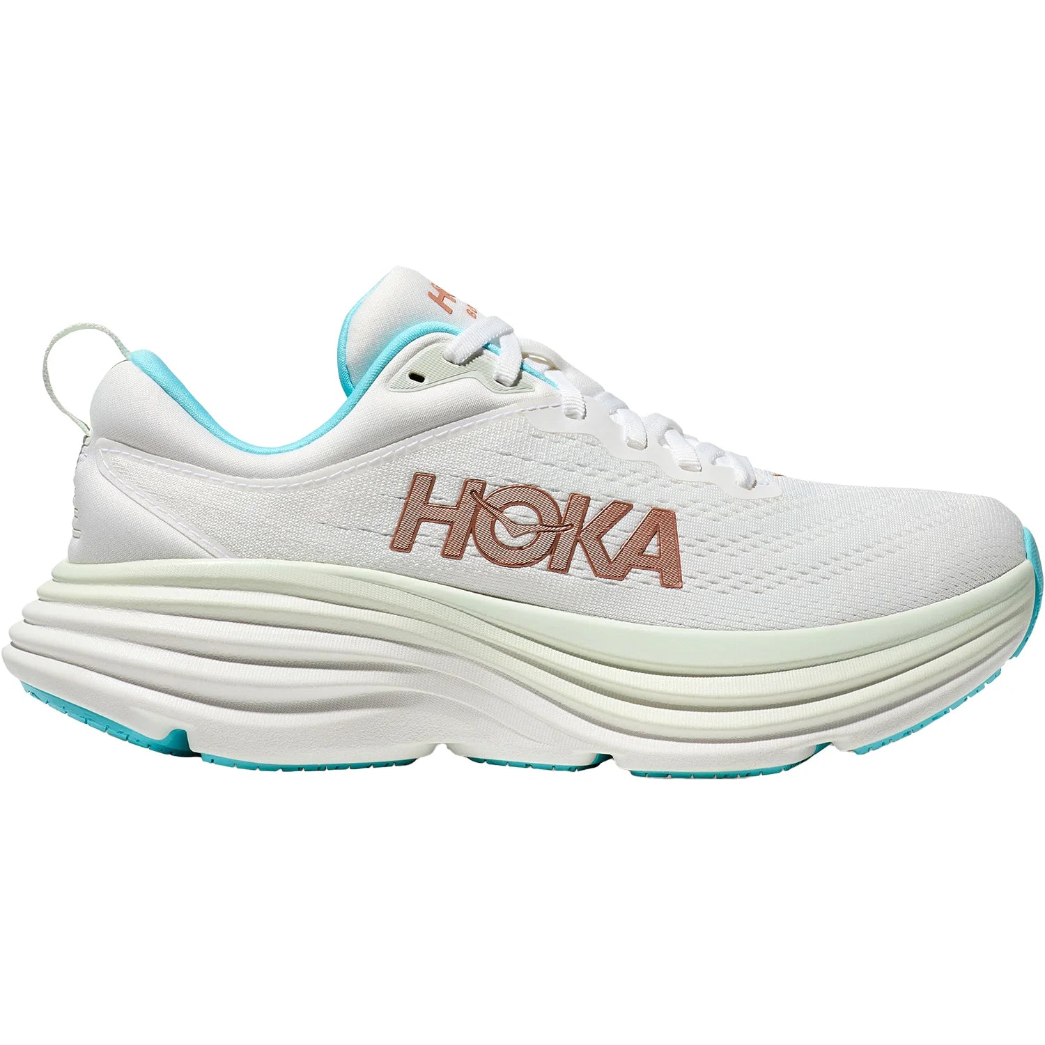 WOMEN'S HOKA BONDI 8 | FROST / ROSE GOLD – Randy's Shoes