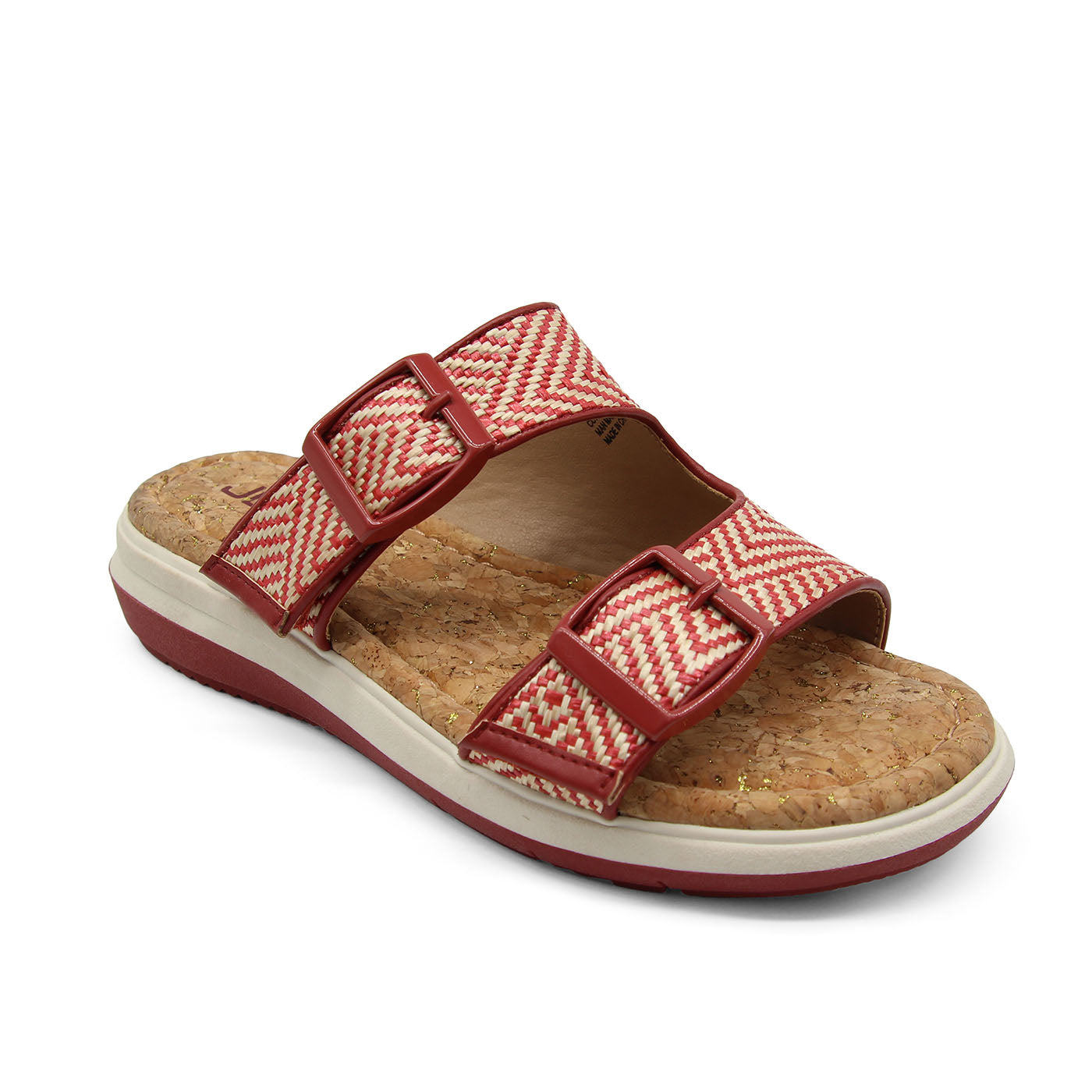WOMEN'S JBU BY JAMBU KONA | RED / CREAM RAFIA – Randy's Shoes