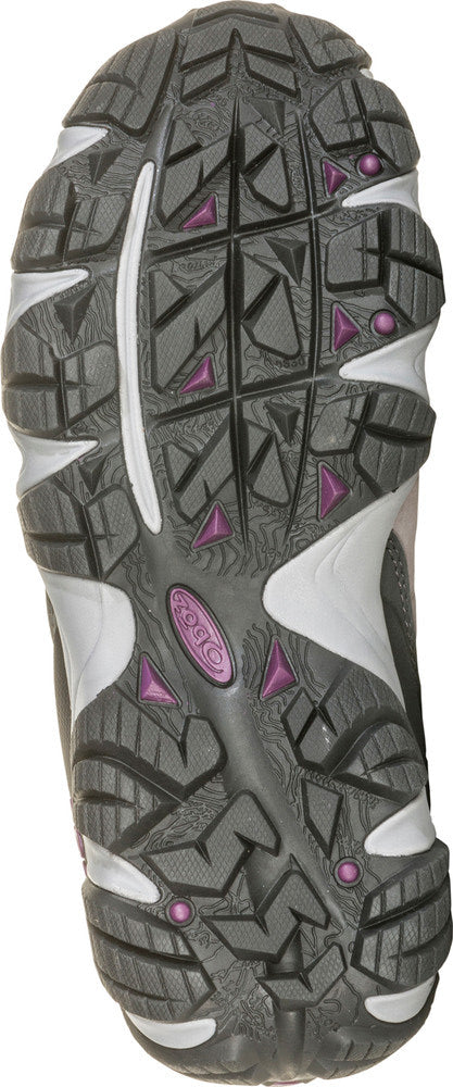 WOMEN'S OBOZ SAWTOOTH II LOW WATERPROOF | PEWTER / VIOLET