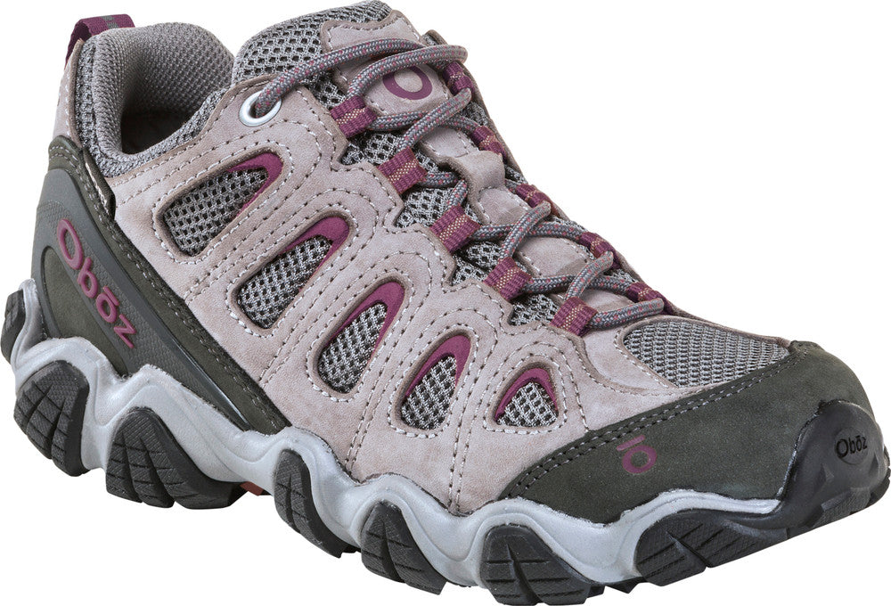 WOMEN'S OBOZ SAWTOOTH II LOW WATERPROOF | PEWTER / VIOLET