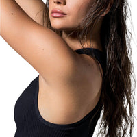 WOMEN'S PB5-STAR RIBBED RACER BACK TANK | BLACK