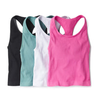WOMEN'S PB5-STAR RIBBED RACER BACK TANK | PINK