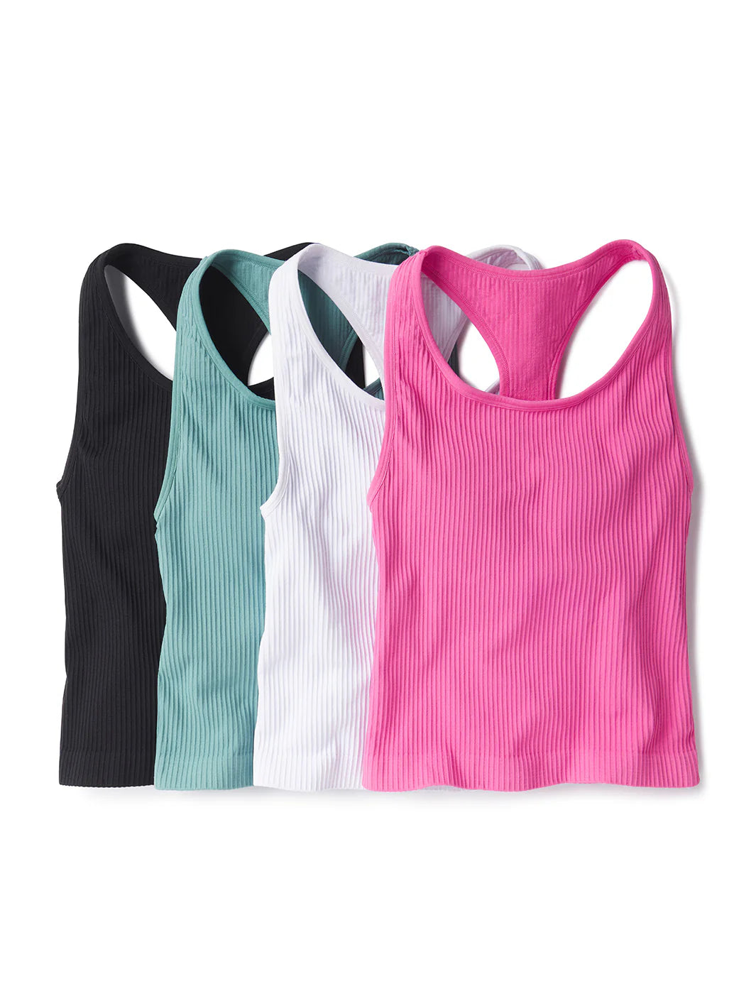 WOMEN'S PB5-STAR RIBBED RACER BACK TANK | BLACK