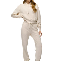 WOMEN'S PRANA COZY UP CROP HOODIE | CANVAS HEATHER