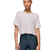 WOMEN'S PRANA EVERYDAY CROP TEE | SOFT WHITE