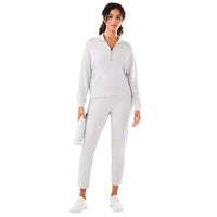 WOMEN'S TAVI TAVILUXE® 3/4 ZIP COZY FLEECE PULLOVER | ASH