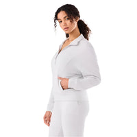 WOMEN'S TAVI TAVILUXE® 3/4 ZIP COZY FLEECE PULLOVER | ASH