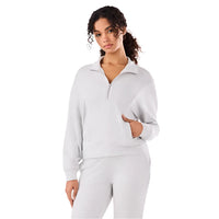 WOMEN'S TAVI TAVILUXE® 3/4 ZIP COZY FLEECE PULLOVER | ASH