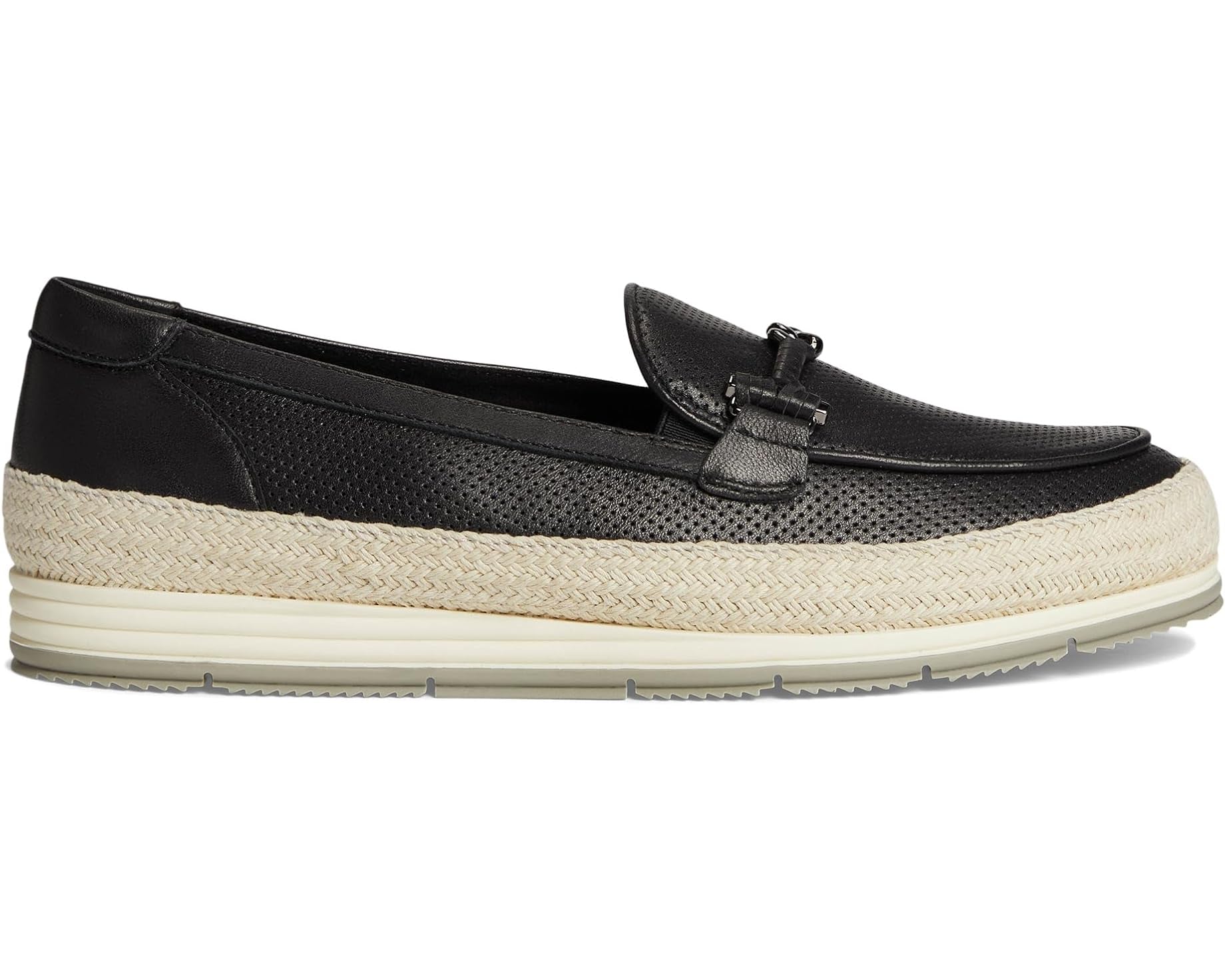 New Vaneli Black Woven Leather Casual Loafers VANELI Zona Loafer | Plum Bottom main image 3