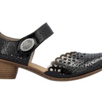 WOMEN'S RIEKER MIRJAM 53 | NERO / BLACK PATENT