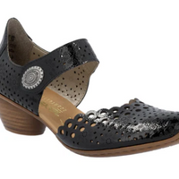 WOMEN'S RIEKER MIRJAM 53 | NERO / BLACK PATENT