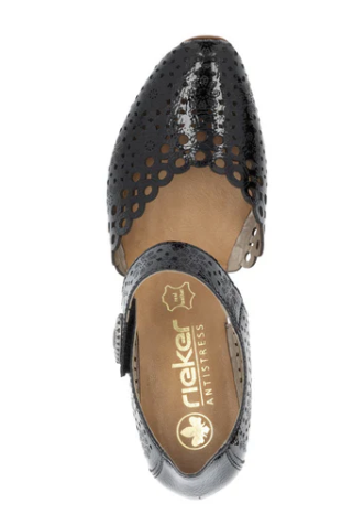 WOMEN'S RIEKER MIRJAM 53 | NERO / BLACK PATENT