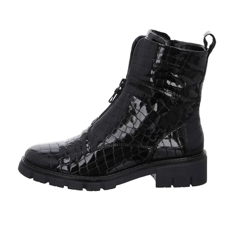 WOMEN'S ARA DEON BOOT | BLACK CROCO PATENT