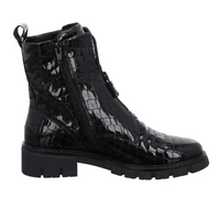 WOMEN'S ARA DEON BOOT | BLACK CROCO PATENT