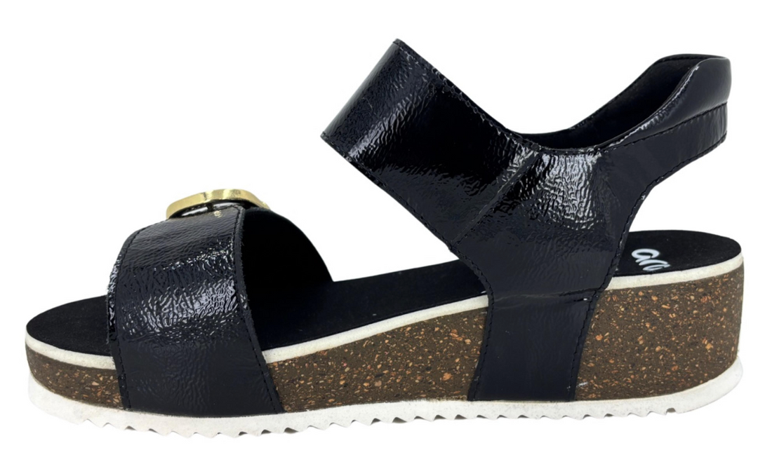 WOMEN'S ARA NOVA ADJUSTABLE WEDGE SANDAL | BLACK 01