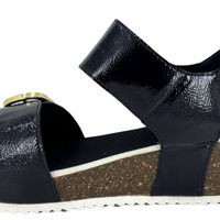 WOMEN'S ARA NOVA ADJUSTABLE WEDGE SANDAL | BLACK 01