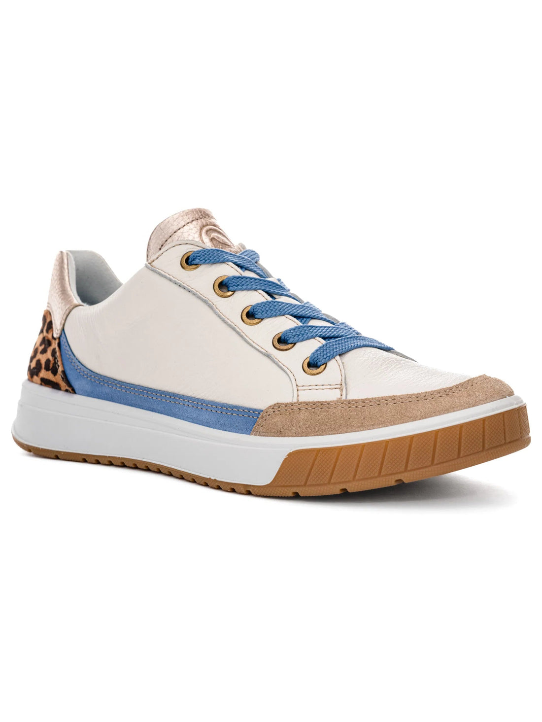 WOMEN'S ARA RIO SNEAKER | CREAM / SAND / AZURE BLUE