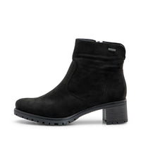 WOMEN'S ARA ROSELLE GORE-TEX ZIP ANKLE BOOT | BLACK SUEDE