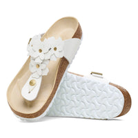 WOMEN'S BIRKENSTOCK GIZEH FLOWER | WHITE