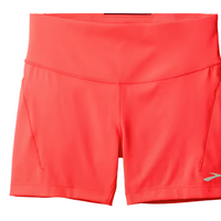 WOMEN'S BROOKS SPARK 5" SHORT TIGHT | NEO CAYENNE