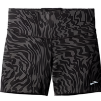 WOMEN'S BROOKS SPARK 5" SHORT TIGHT | OBSIDIAN SPEEDSCAPE