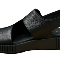 WOMEN'S DJANGO & JULIETTE INGLISH SANDAL | BLACK TUMBLED LEATHER / BLACK SOLE