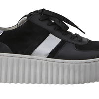 WOMEN'S GABOR 53.203.27 SNEAKER | BLACK / SILVER